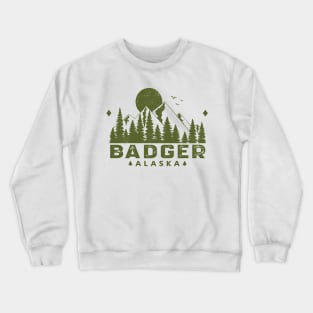 Badger Alaska Mountain Souvenir Crewneck Sweatshirt